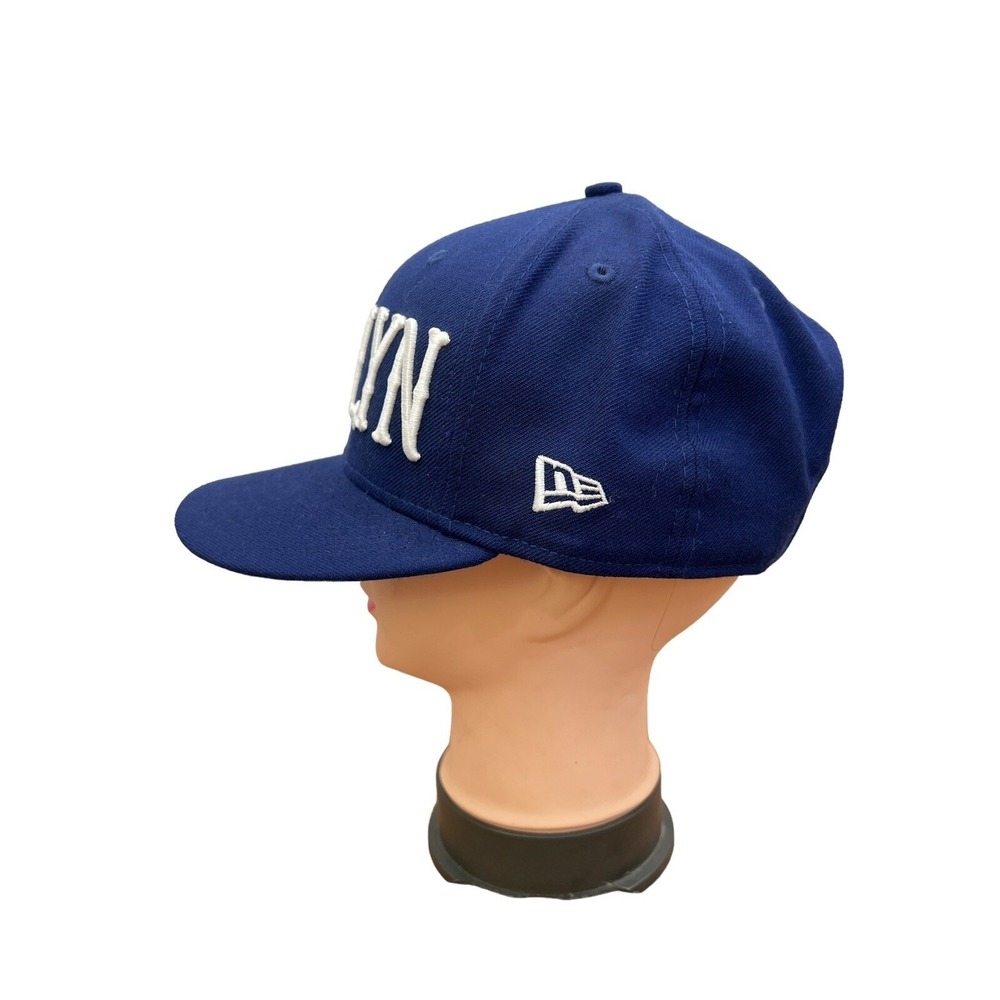 New Era Brooklyn Snapback Hat Blue White Embroidered Logo‎ Adjustable Mens - Picture 2 of 7